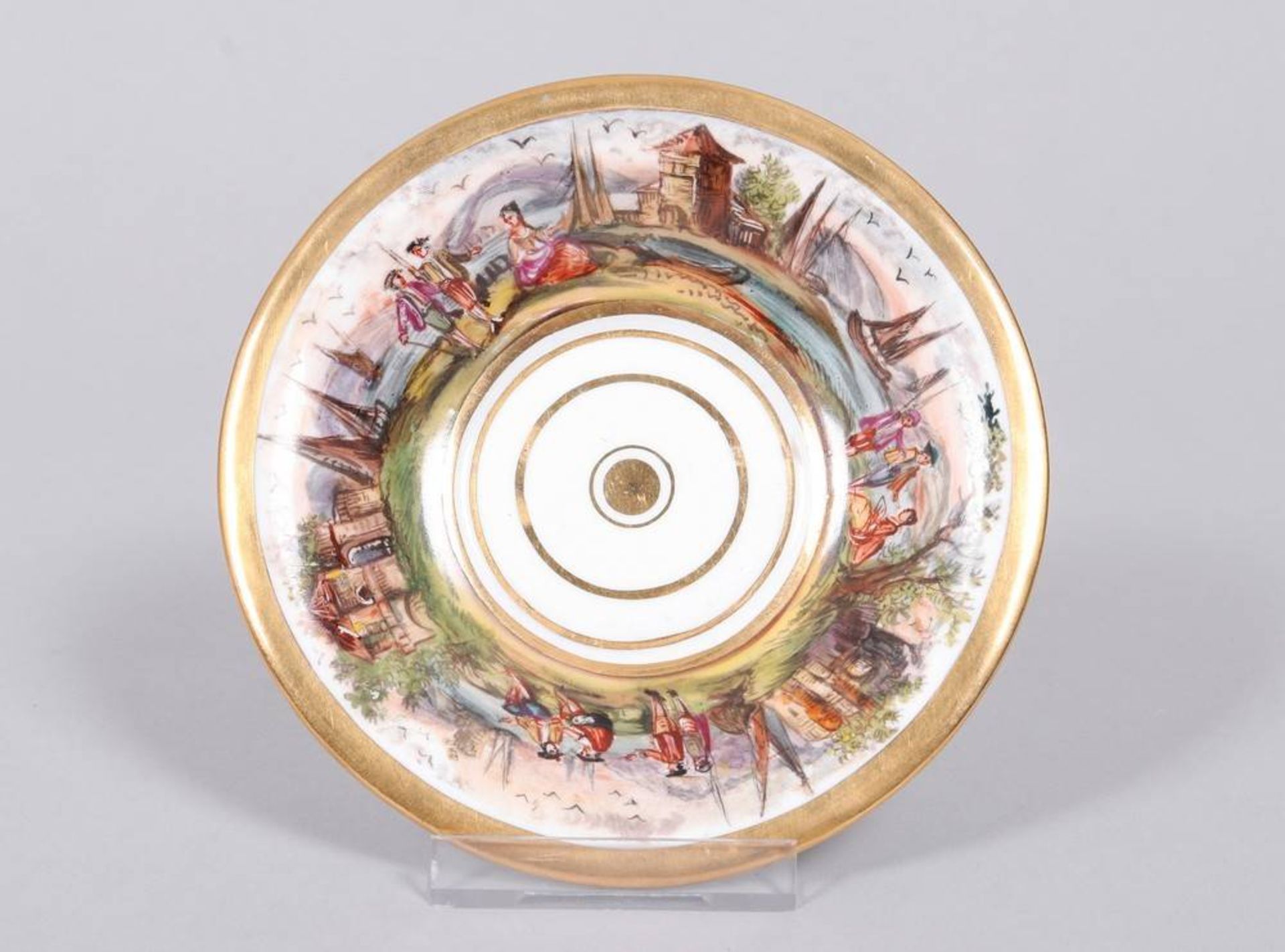 Biedermeier cup and saucer, Meissen, 19th C., - Image 3 of 10