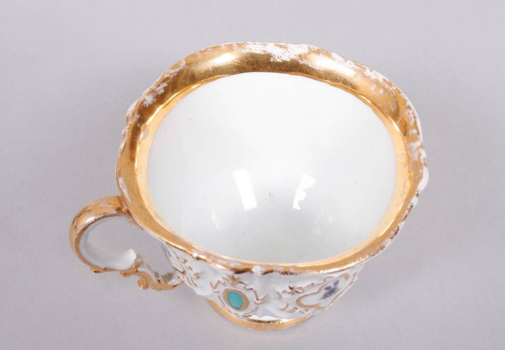 Relief cup and saucer, Meissen, 19th C. - Image 7 of 8