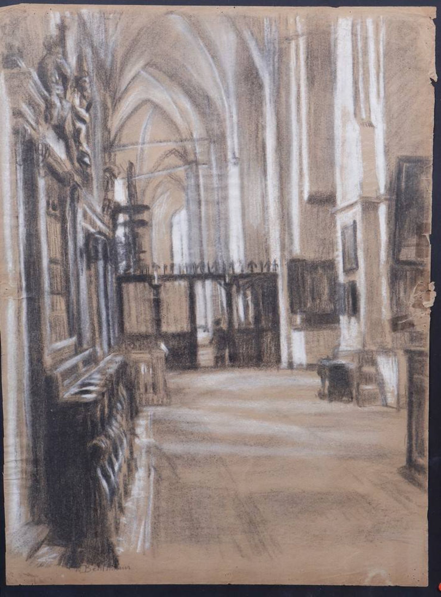 Organ and interior of Lübeck Cathedral before the bombing - Image 2 of 5