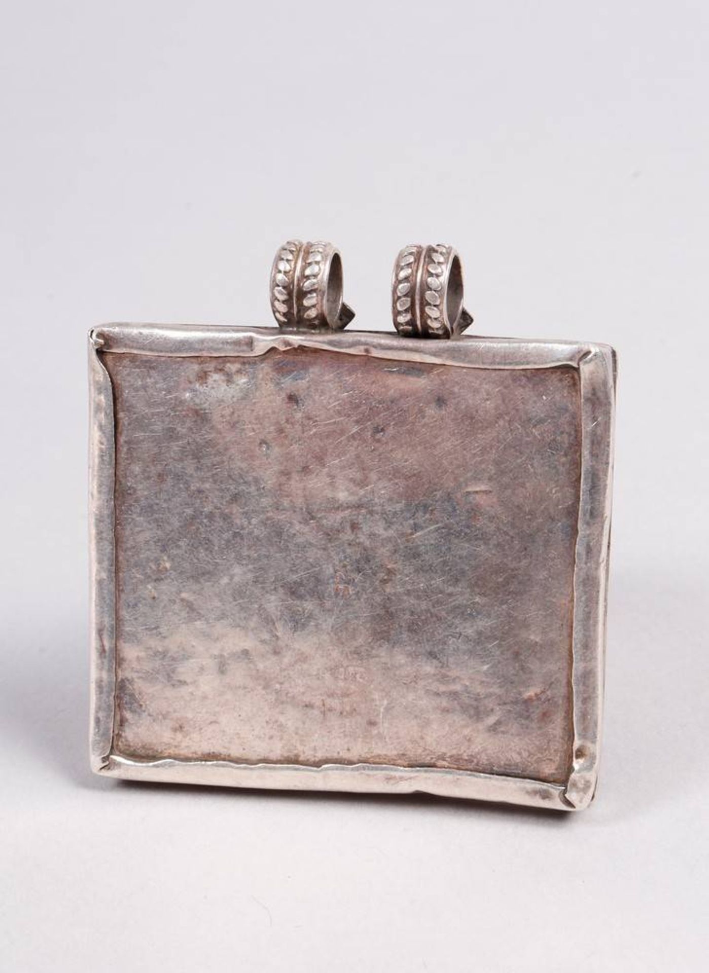 Pendant with miniature, 925 silver, Indo-Persian region, 1st half 20th C. - Image 2 of 3