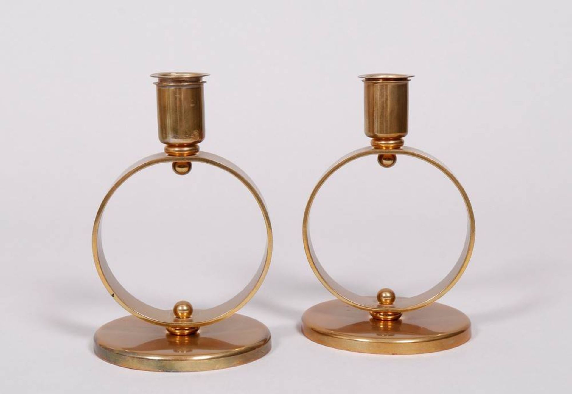 Pair of table candlesticks, probably German, 20th C.