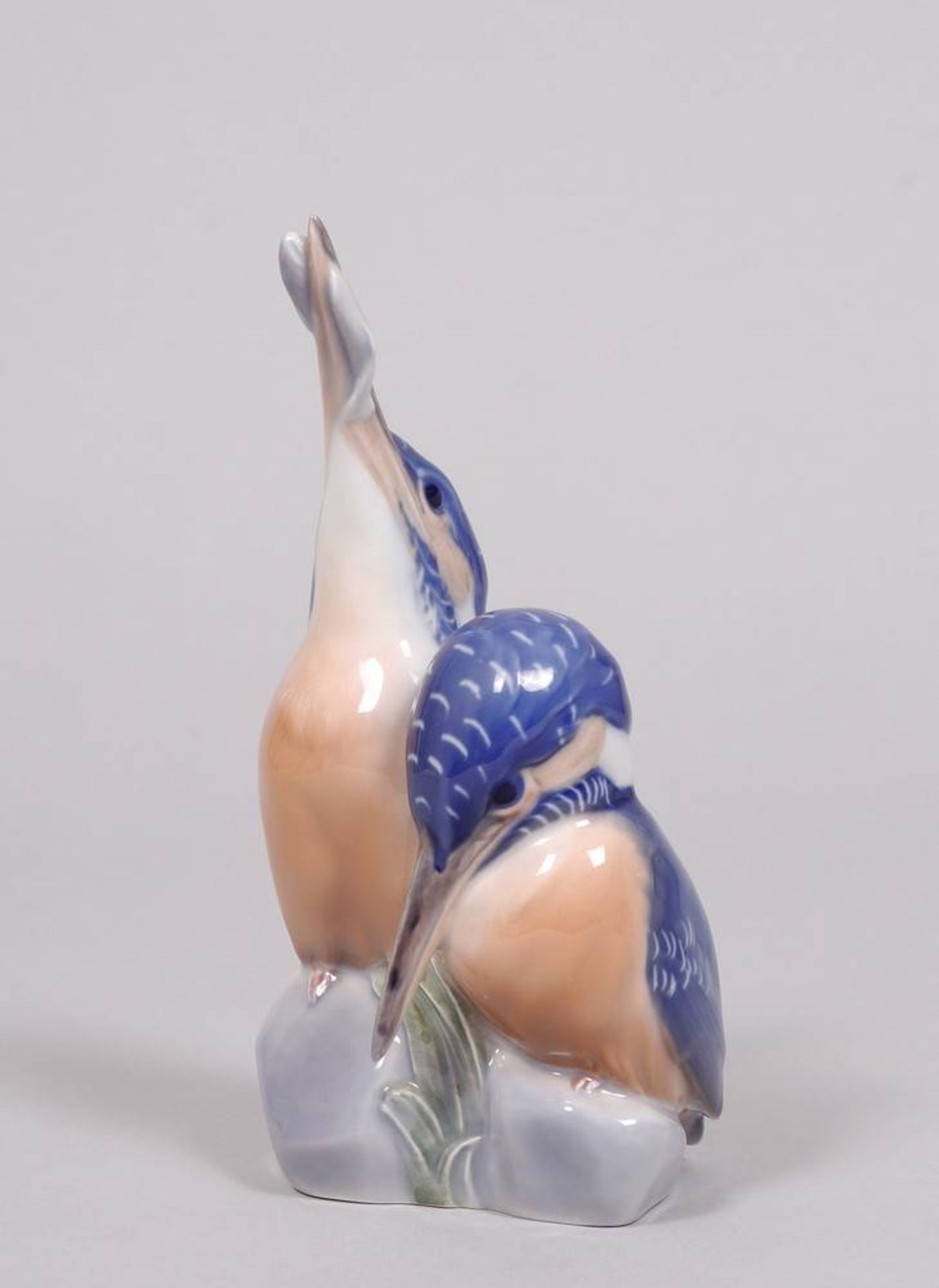 Kingfishers, design c. 1915 by Peter Herold for Royal Copenhagen, Denmark, manufactured in 1975/79