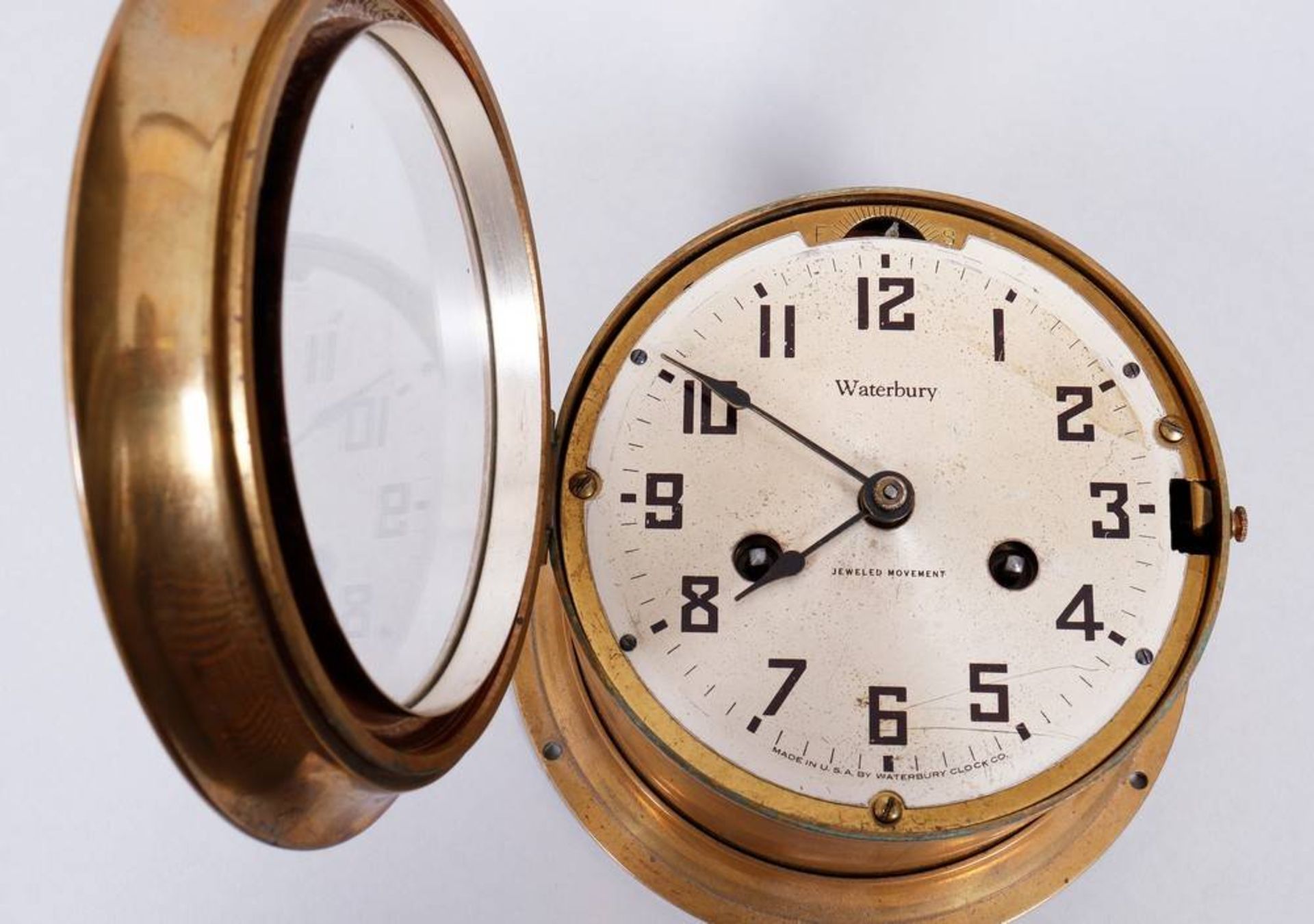 Ship's clock, Waterbury Clock Co., USA, 1st half 20th C. - Image 4 of 5