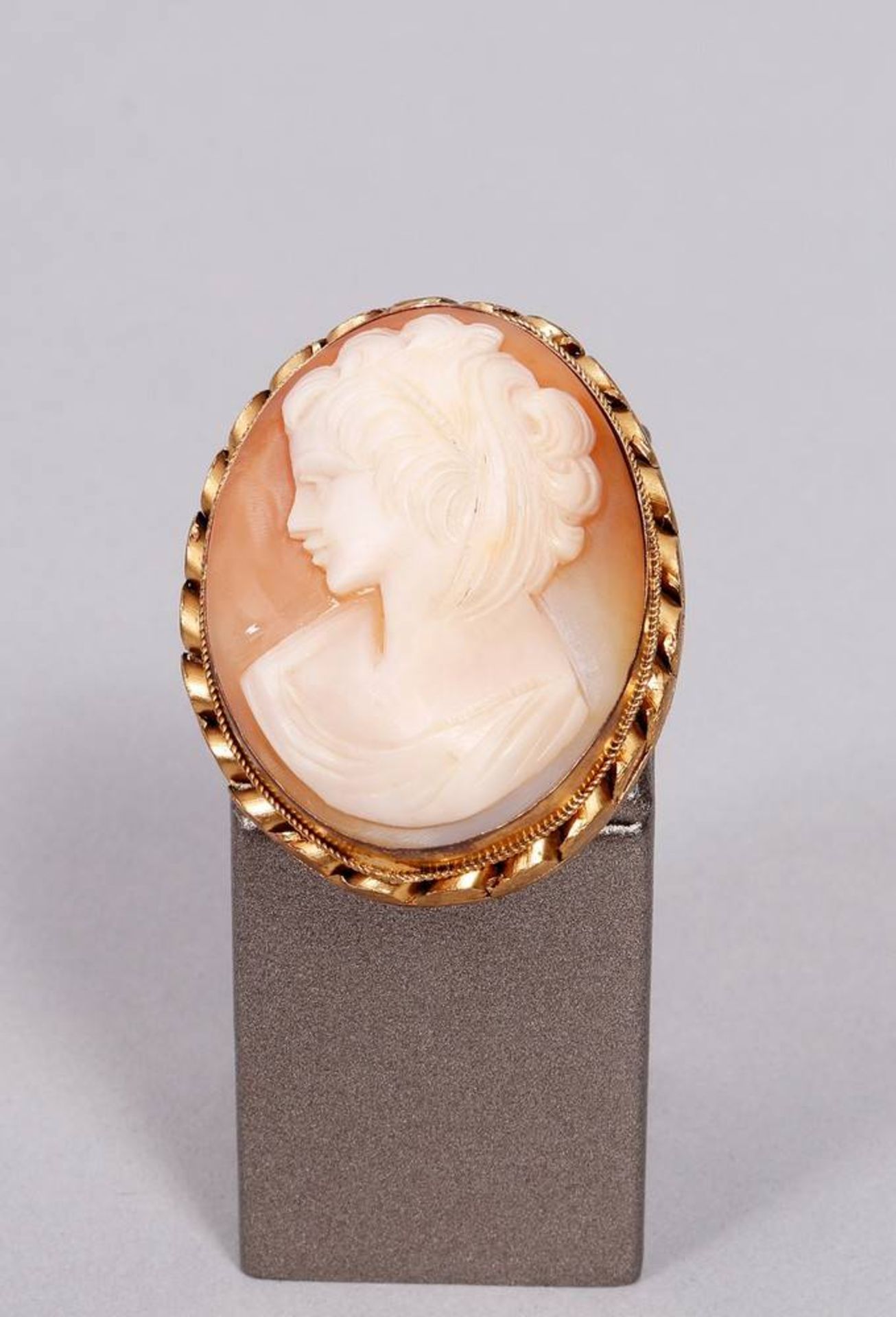 Camee brooch, portrait of a woman, ca. 1880