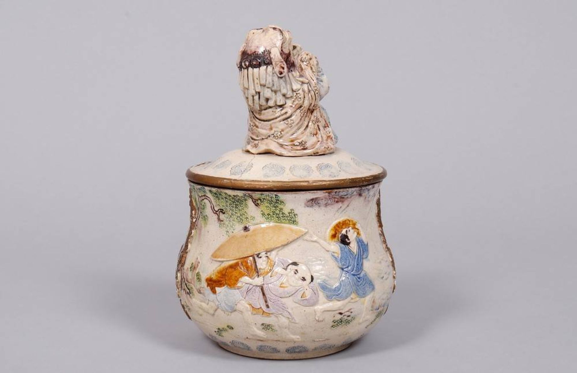 Lidded jar, probably Japan, Meiji period - Image 2 of 8