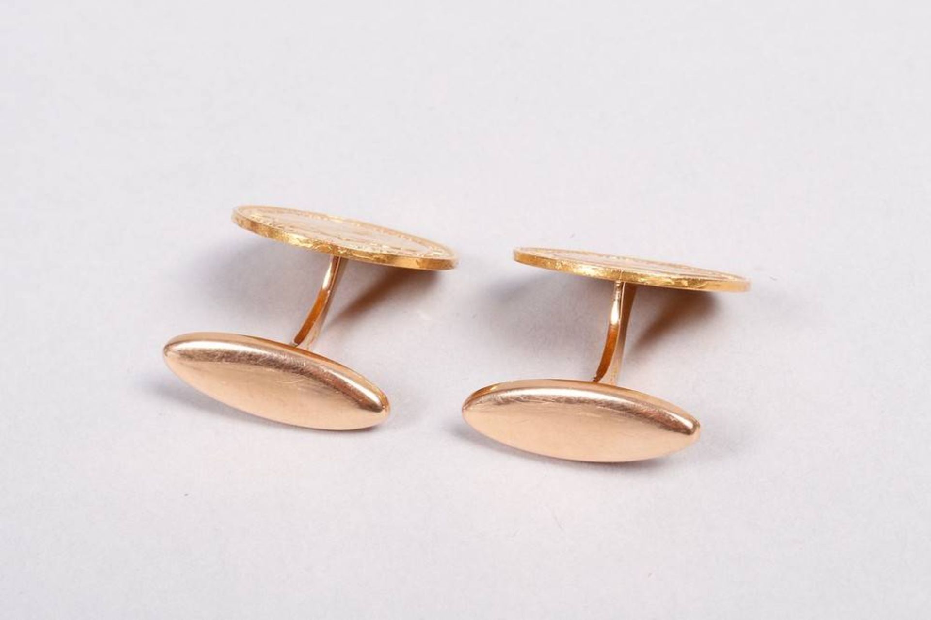 Cufflinks, 585 yellow gold - Image 3 of 3