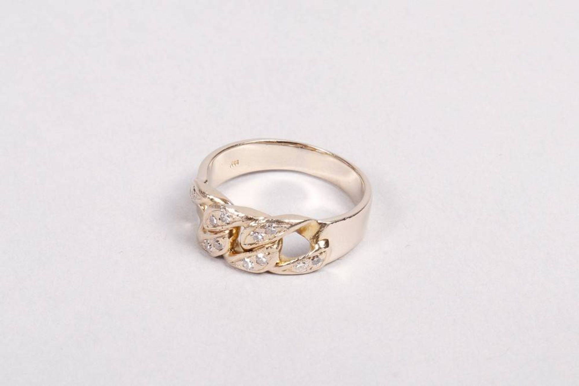 585 gold chain ring, - Image 2 of 4
