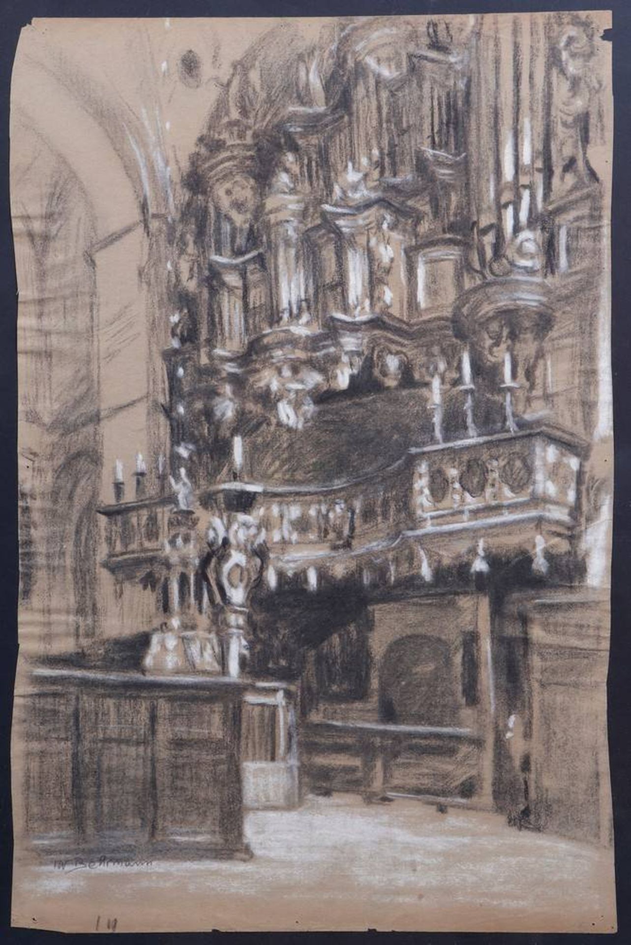 Organ and interior of Lübeck Cathedral before the bombing - Image 3 of 5