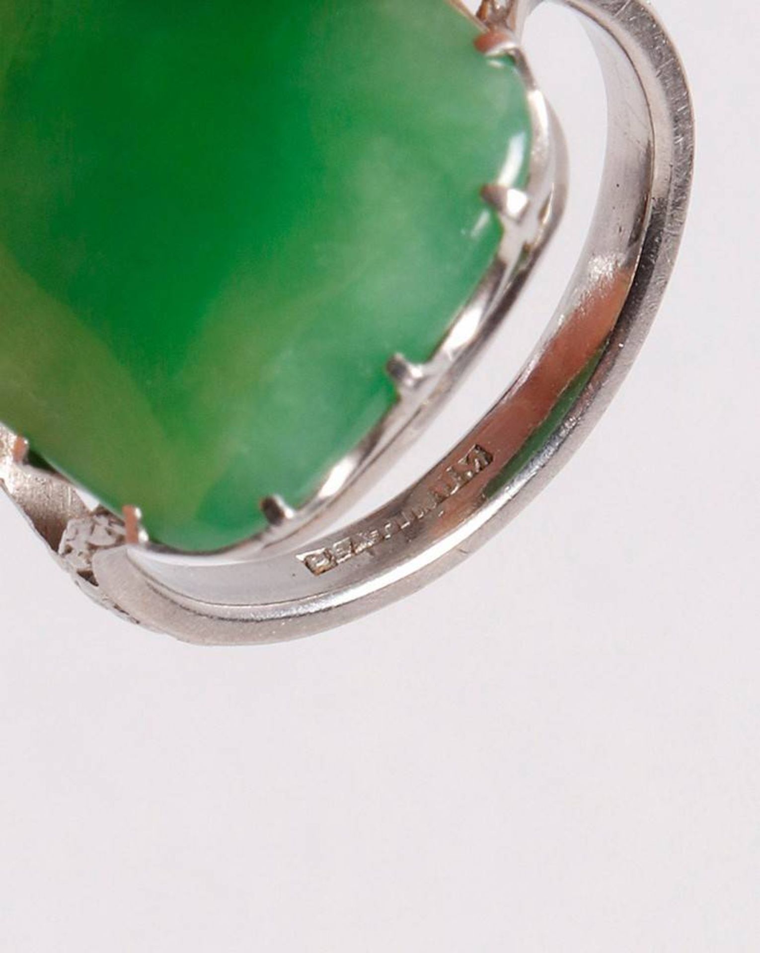 Art Deco, very fine jade ring - Image 5 of 5