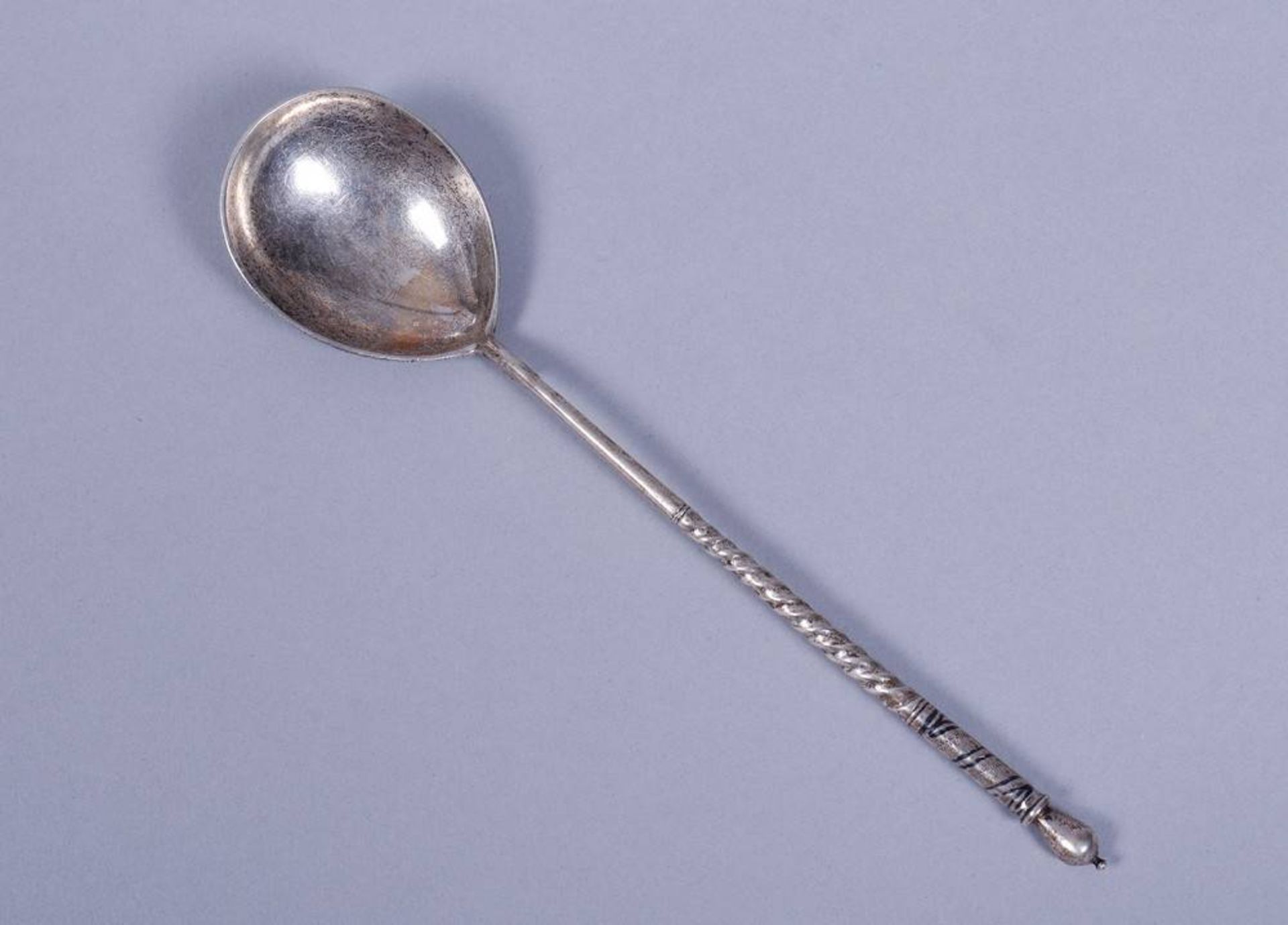 Cream spoon, silver, 84 Zolotnik, Kiev, ca. 1910  - Image 2 of 5