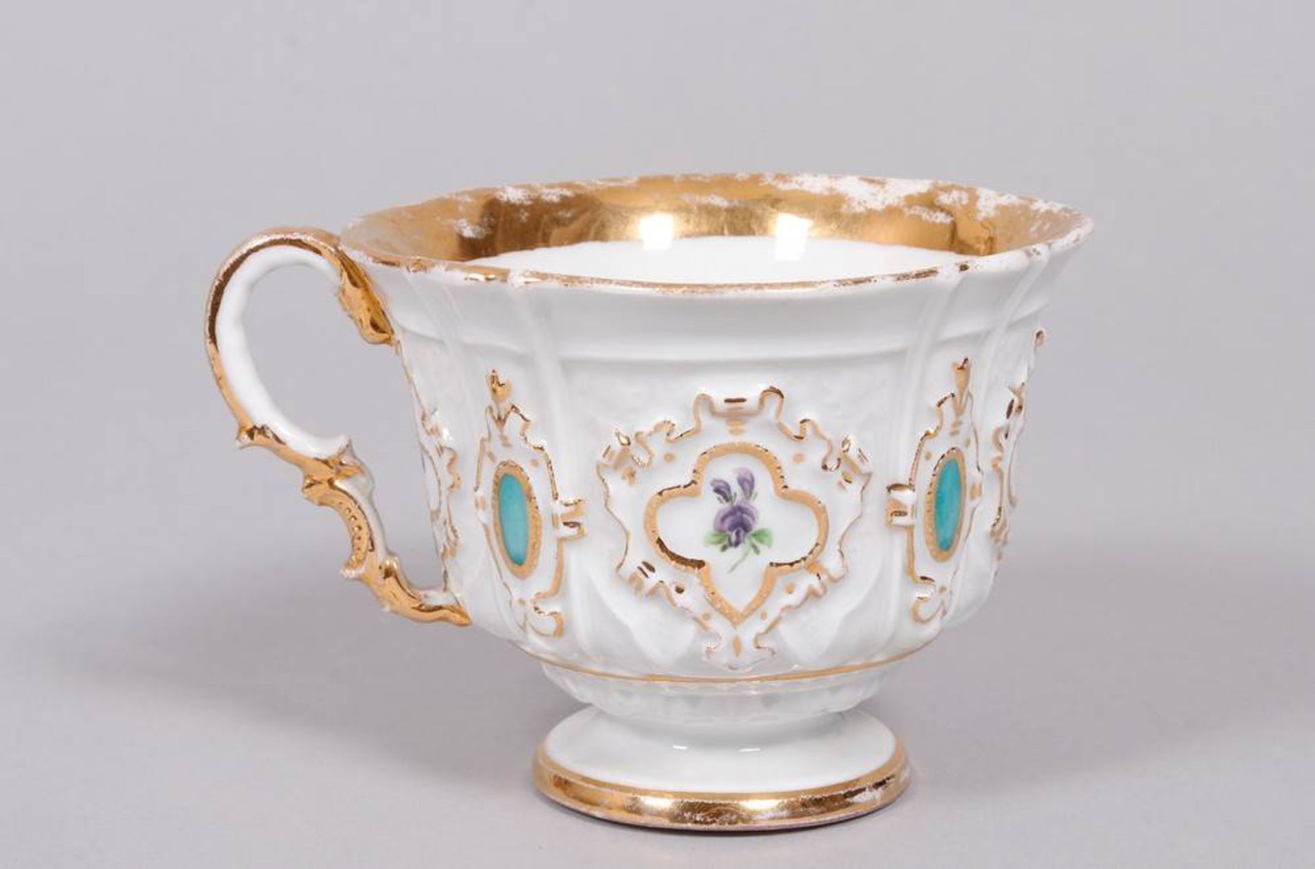 Relief cup and saucer, Meissen, 19th C. - Image 6 of 8