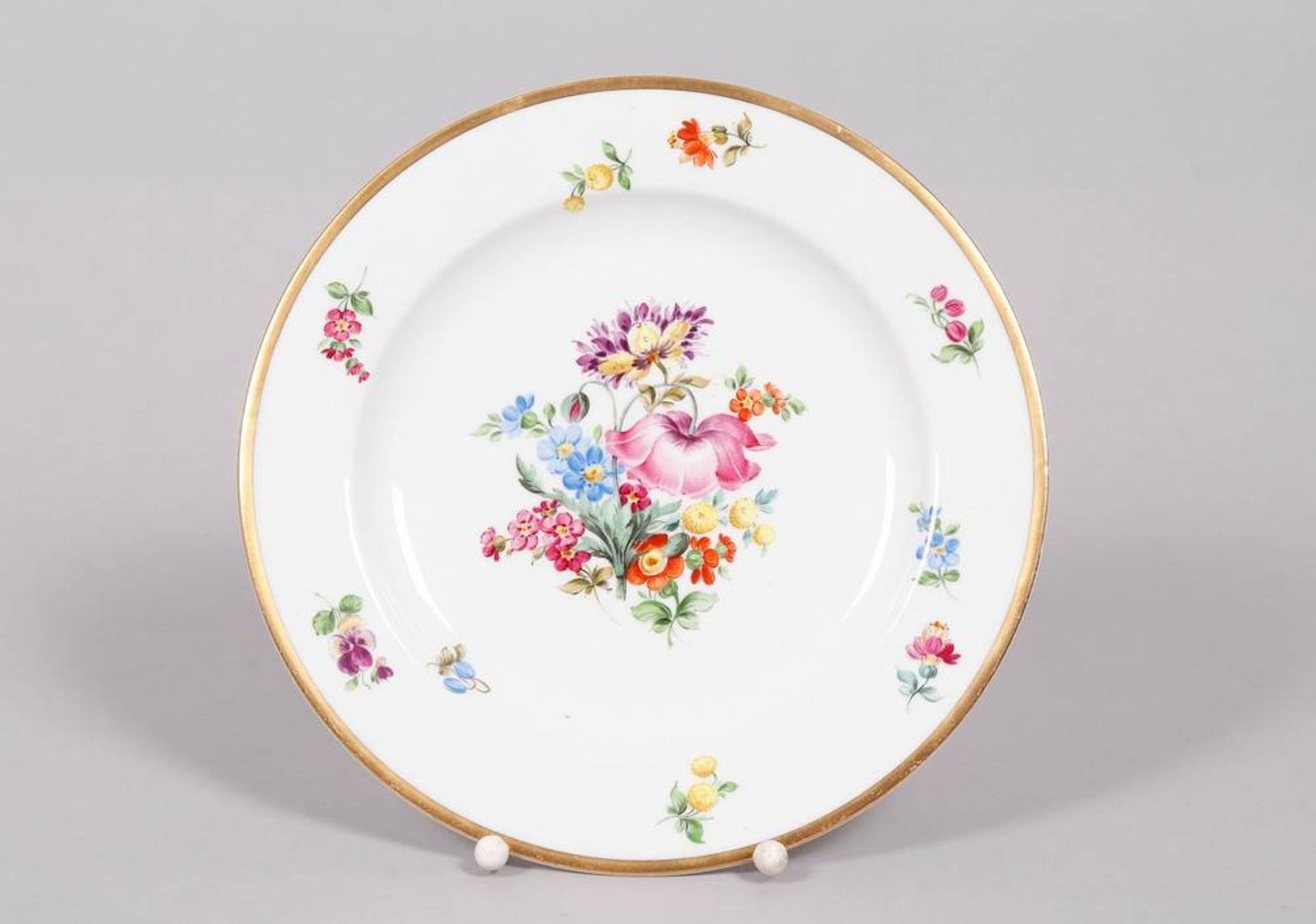 Plate, Meissen, 1816/1824, decor "German flower"