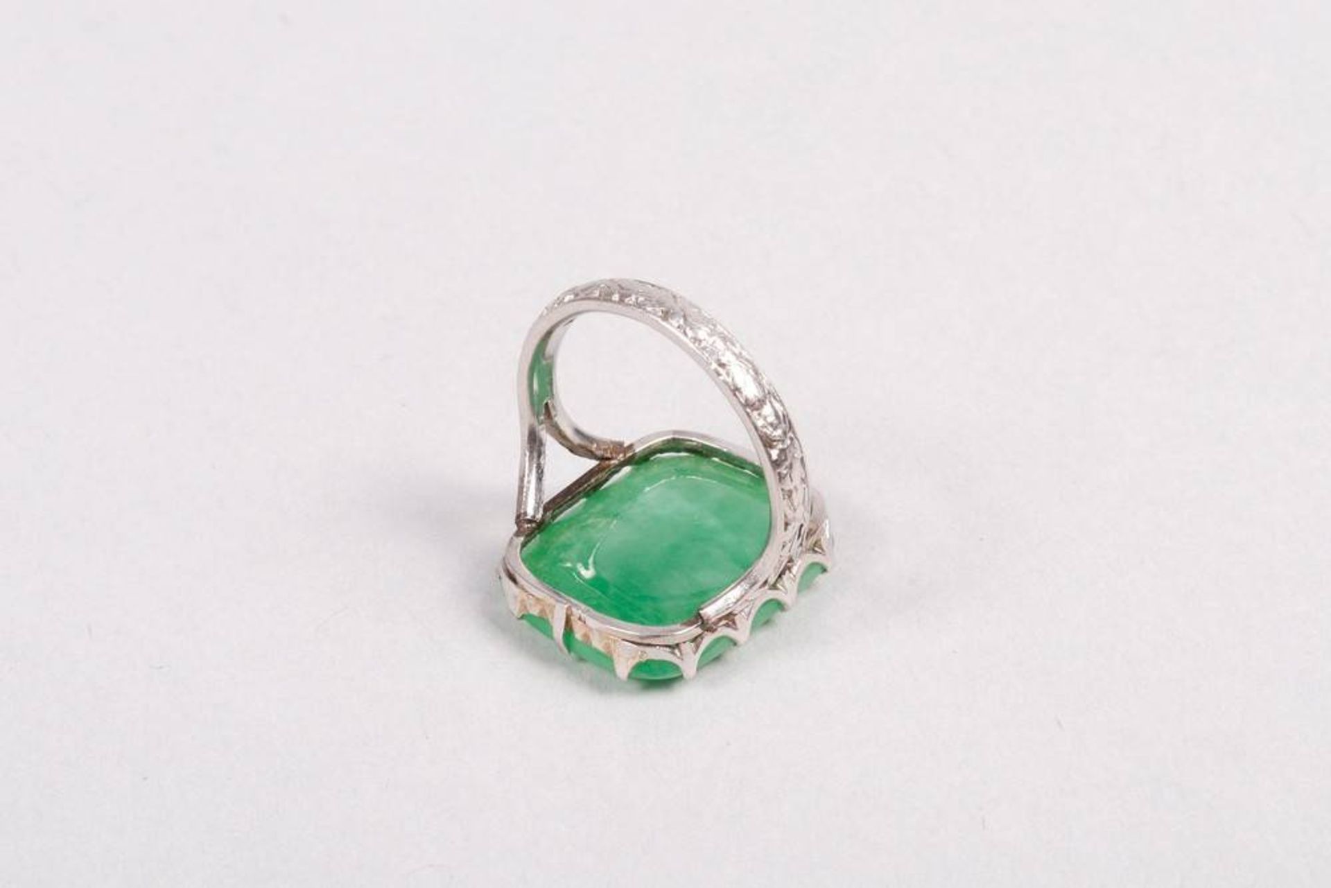 Art Deco, very fine jade ring - Image 4 of 5