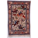 Teppich, Isfahan, Persien, mit Seide auf Seide