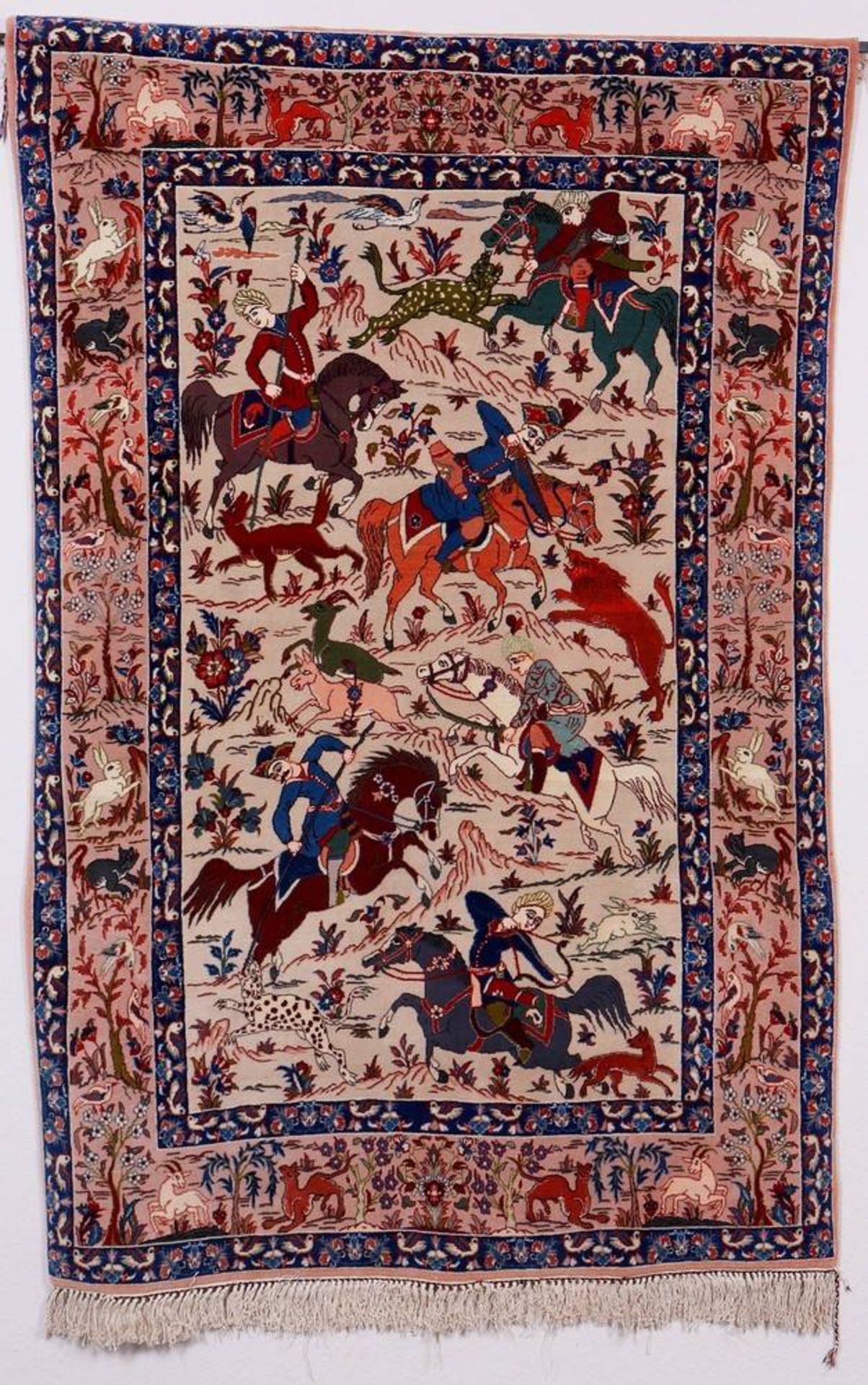 Carpet, Isfahan, Persia, with silk on silk