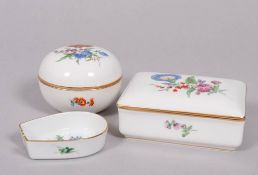 Small lot of porcelain, Meissen, 20th C.