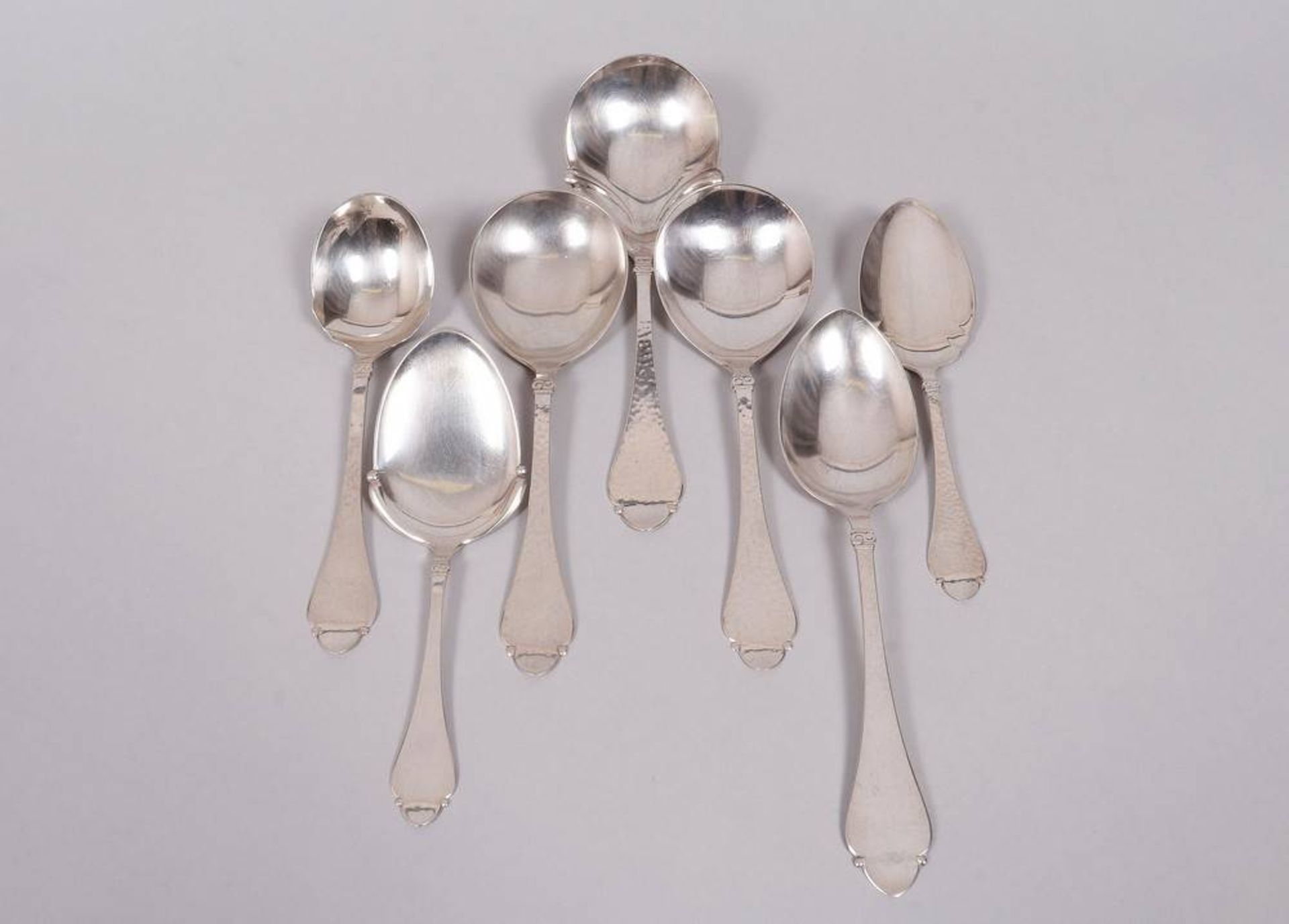 Extensive serving cutlery-set, silver, W & S Sorensen/S.P. Gottlob et al., Denmark, 1st half  20th  - Image 3 of 9