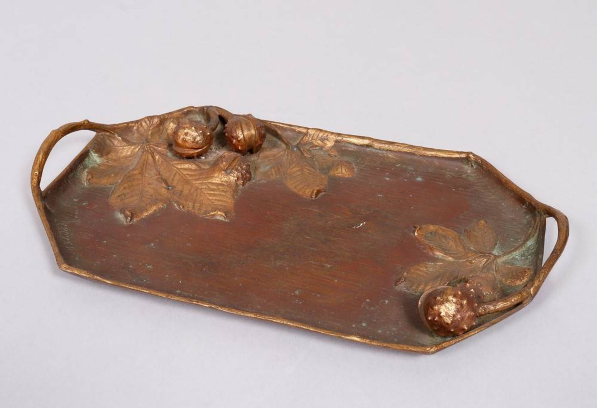 Art Nouveau tray, Leroyer, France, c. 1900