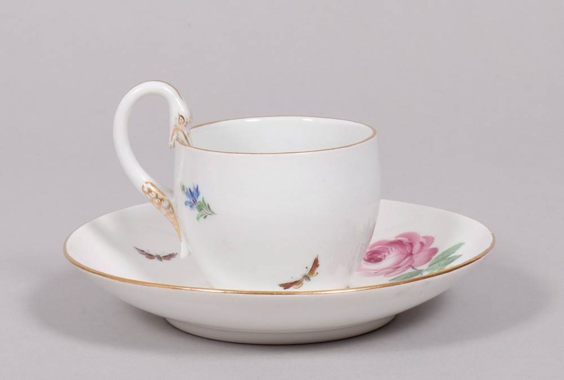 Empire cup and saucer, Meissen, 1st half 19th C. - Image 4 of 6