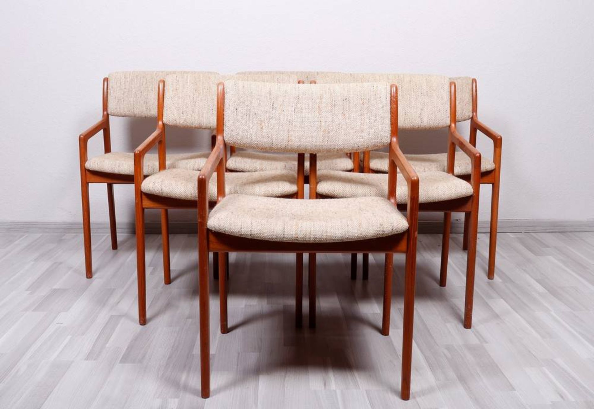 6 armchairs, Den Blaa factory, Glostrup, Denmark, c. 1960