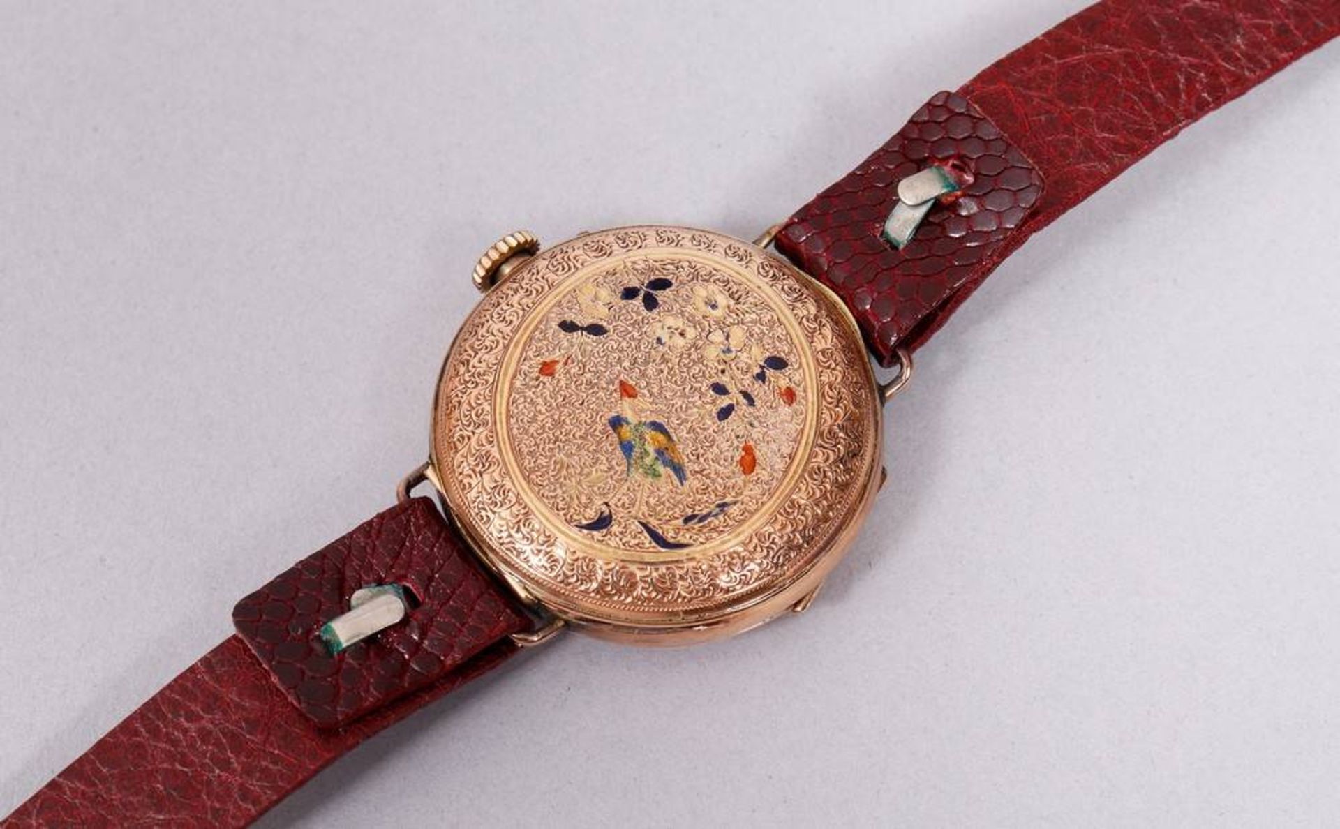 Wrist watch, 585 GG, 1st half 20th C. - Image 4 of 5