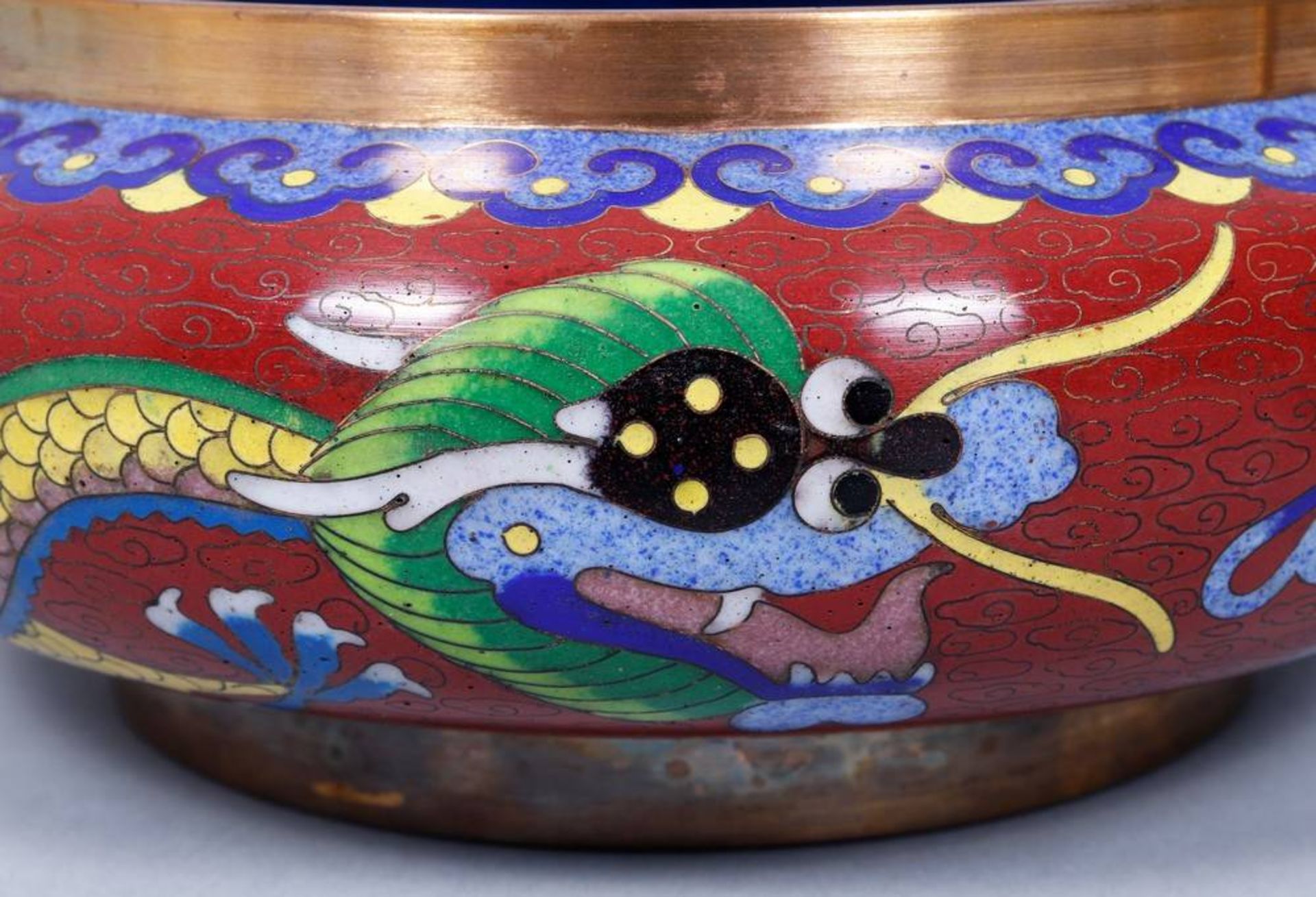 Cloisonné lidded jar, China, probably Republic Period - Image 6 of 6