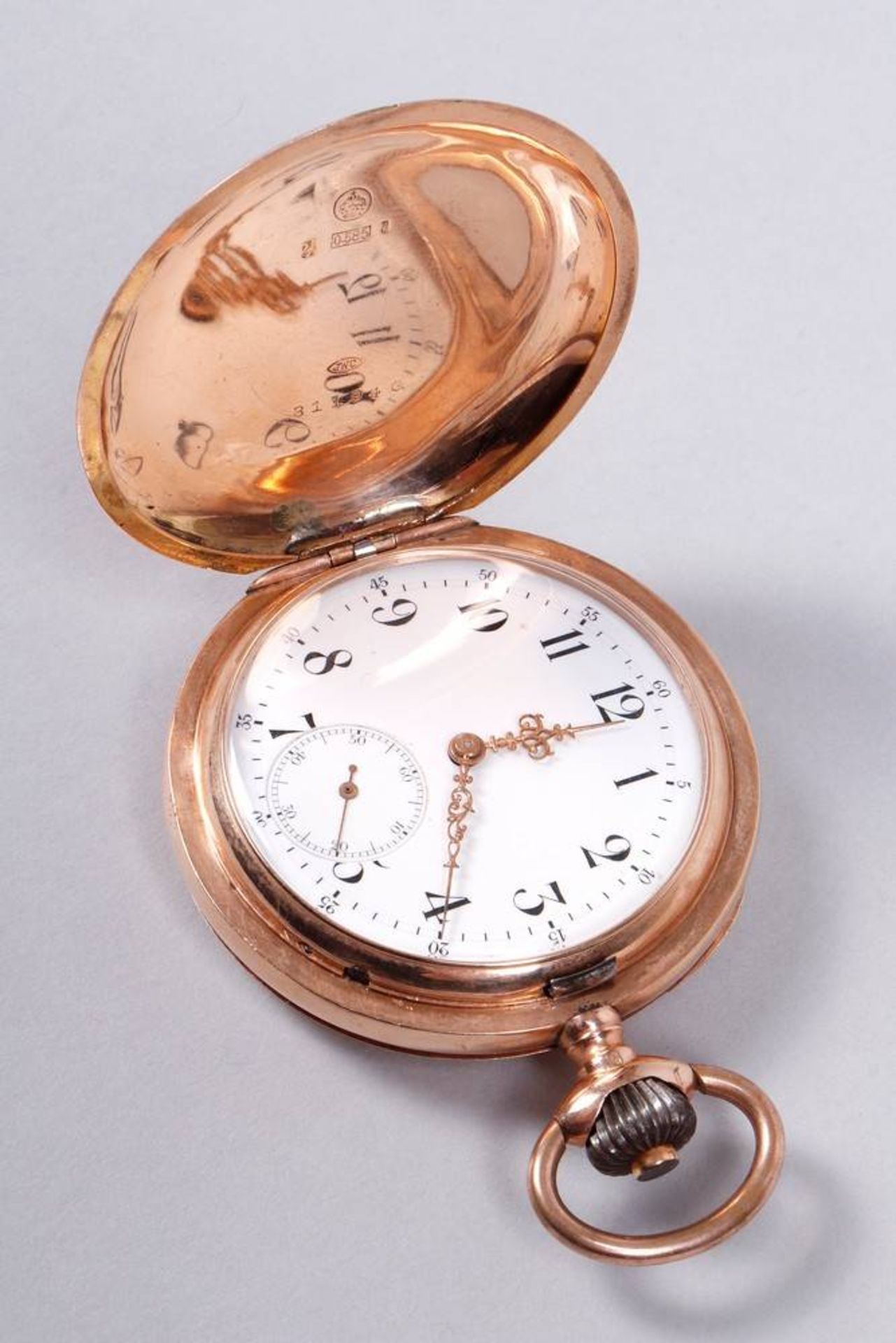 IWC Savonette pocket watch, around 1910, 585 gold