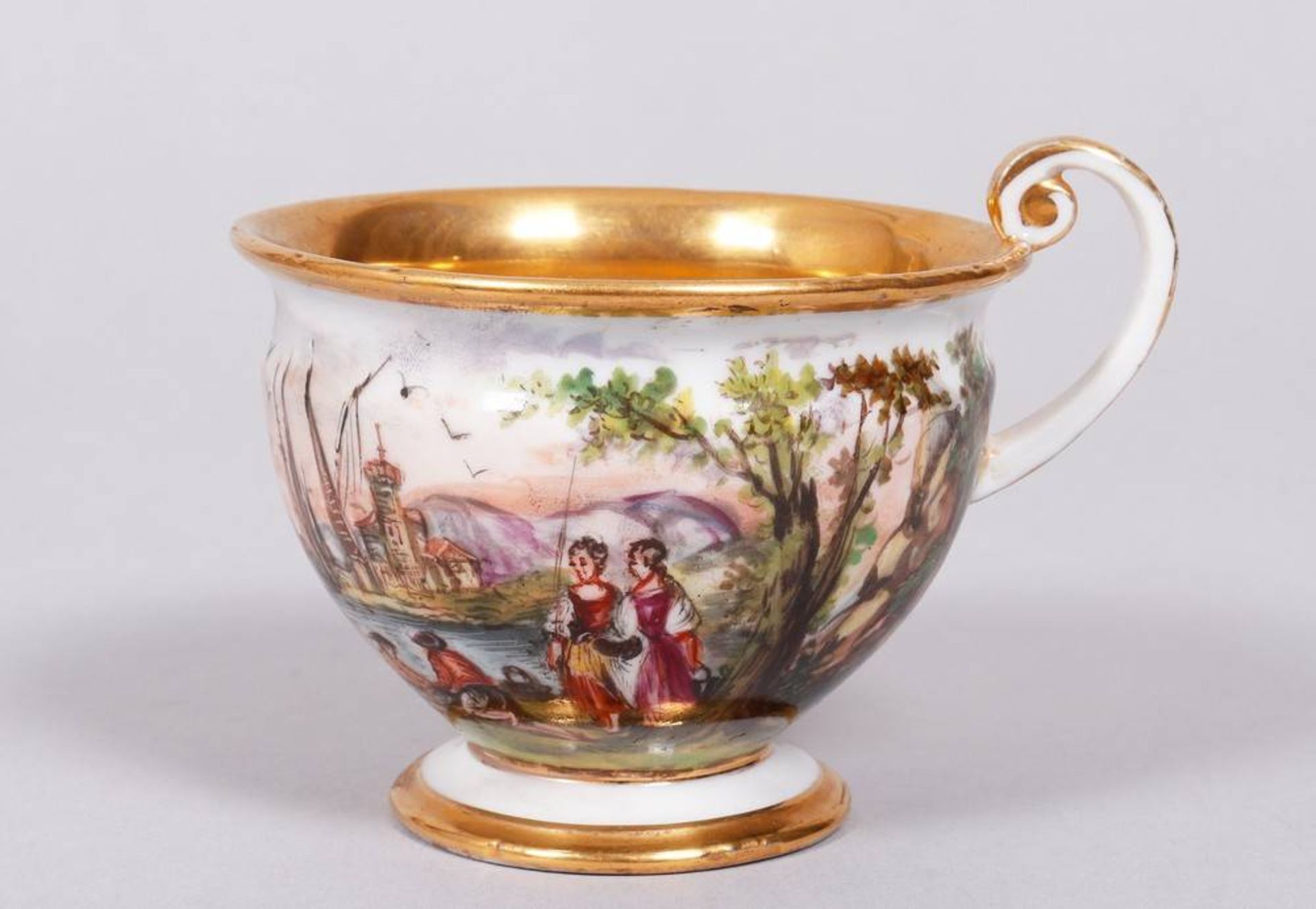 Biedermeier cup and saucer, Meissen, 19th C., - Image 6 of 10
