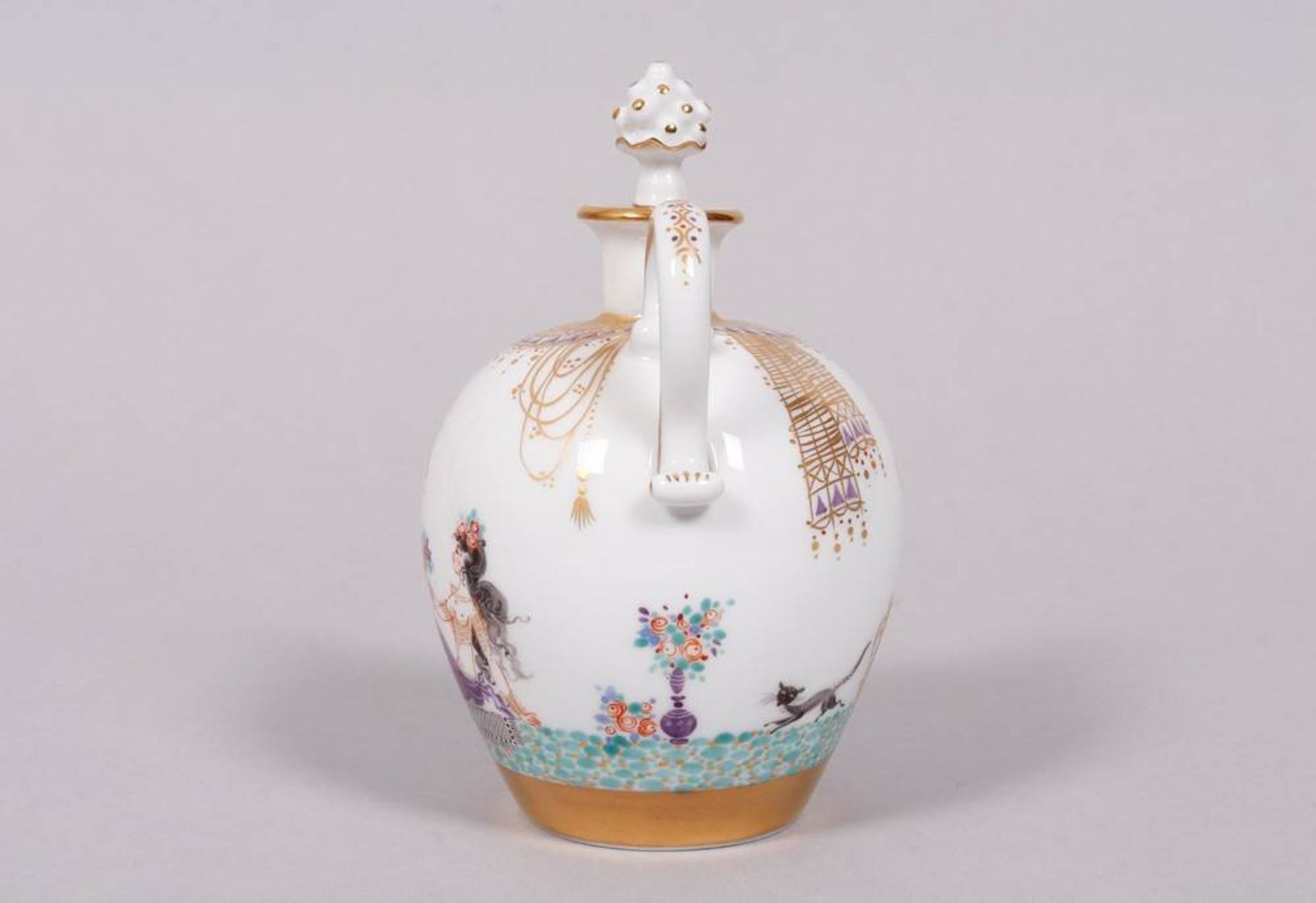 Liqueur set on tray for 6 persons, Meissen, form design Paul Scheurich (1883, New York City - 1945, - Image 11 of 18