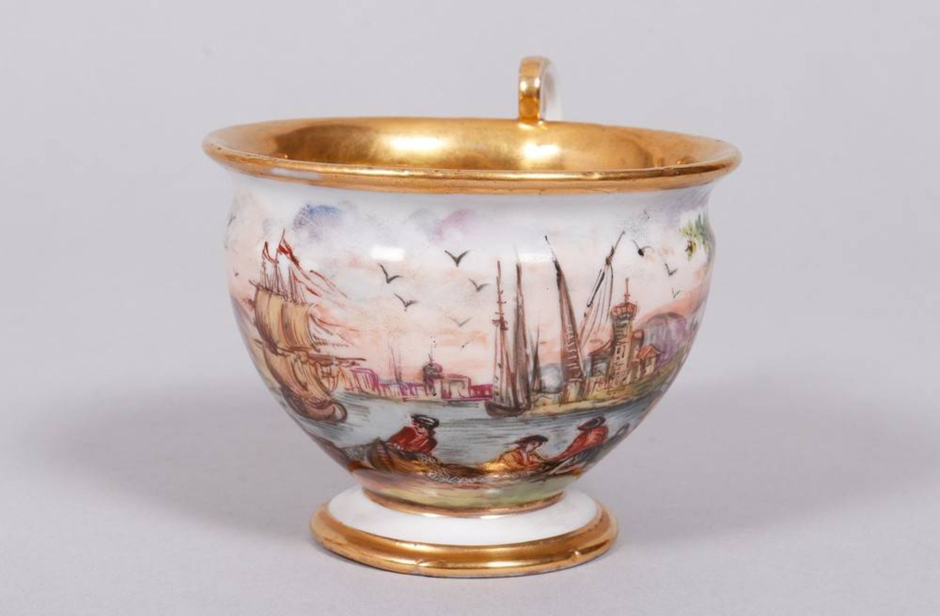 Biedermeier cup and saucer, Meissen, 19th C., - Image 7 of 10