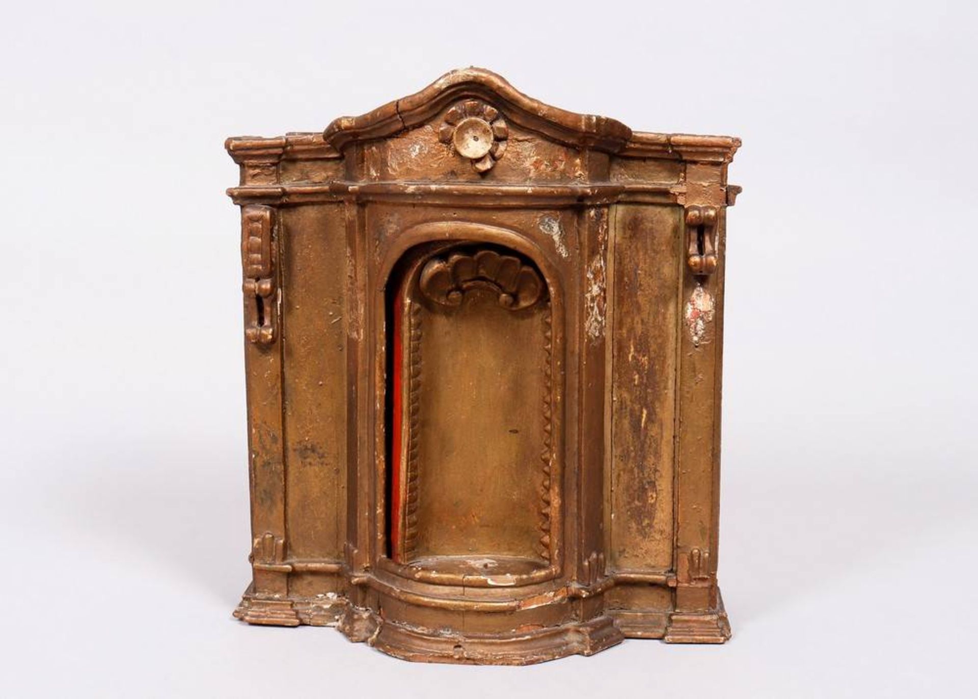 Small baroque house altar, probably South German, 18th C.