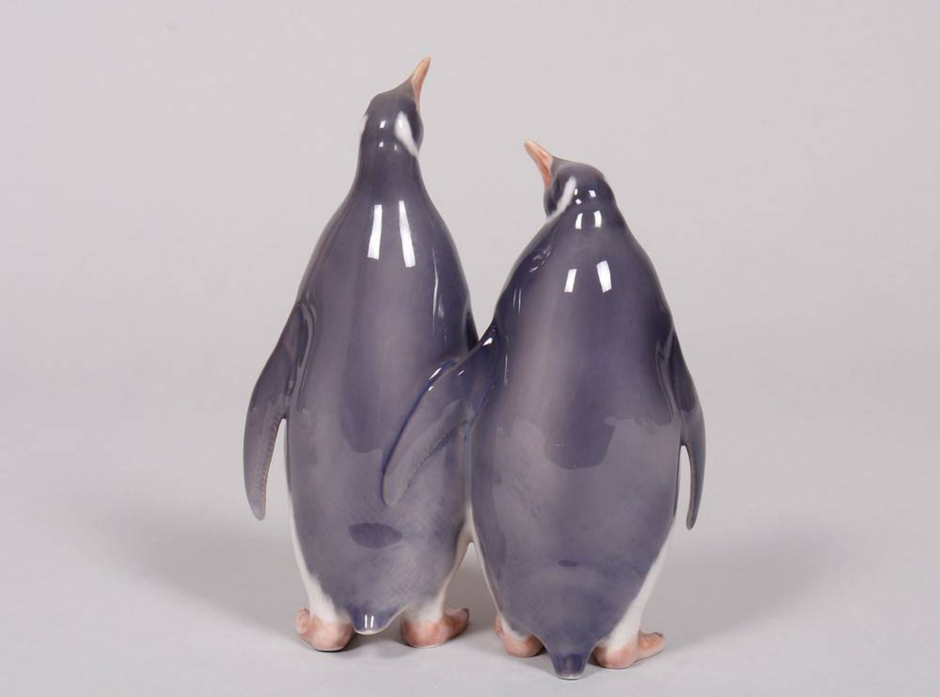 A pair of large penguins, designed 1914 by Theodor Madsen for Royal Copenhagen, Denmark, manufactur - Image 3 of 6