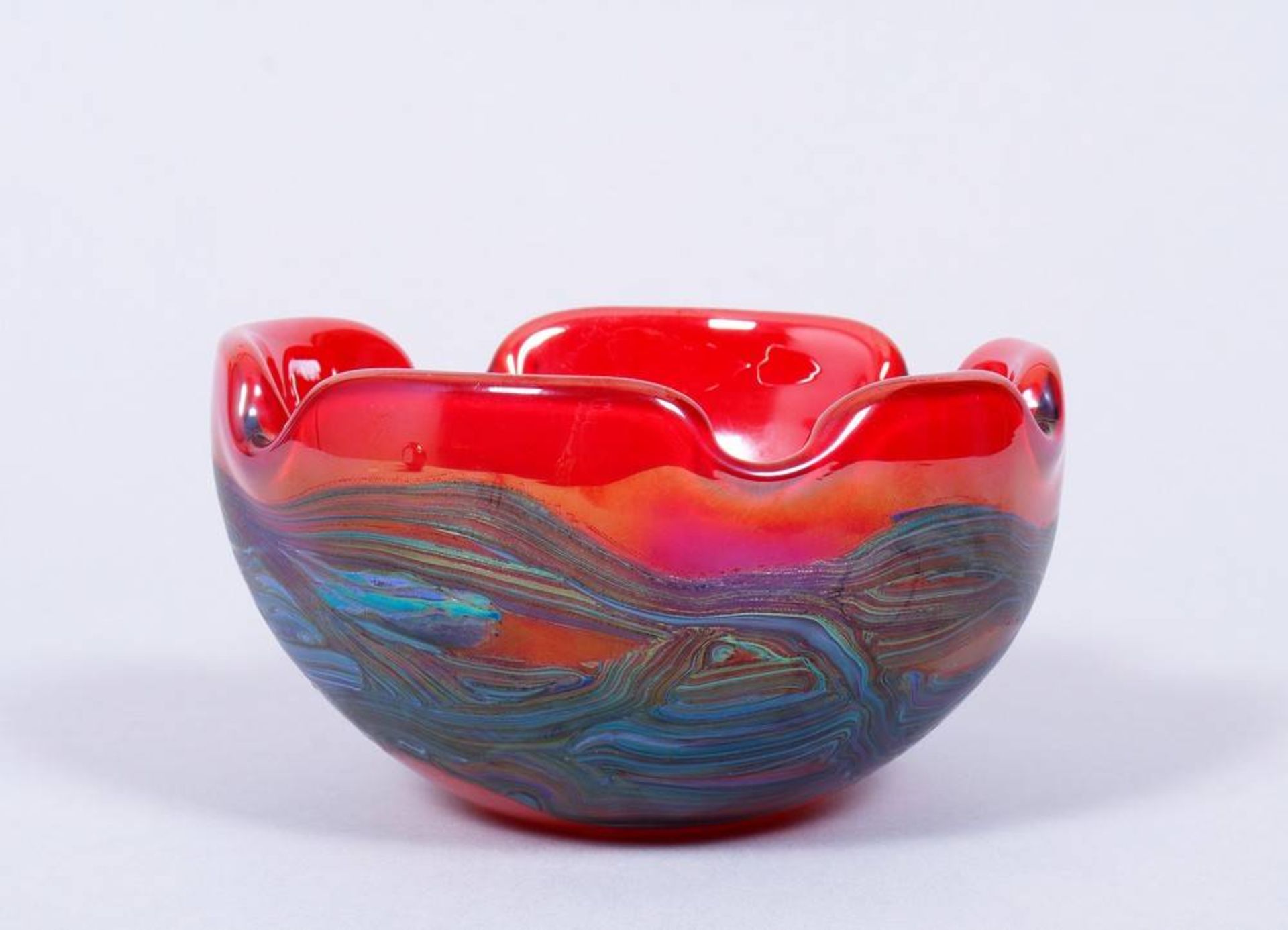 Ashtray, Phoenician Glass, Malta, 20th C.