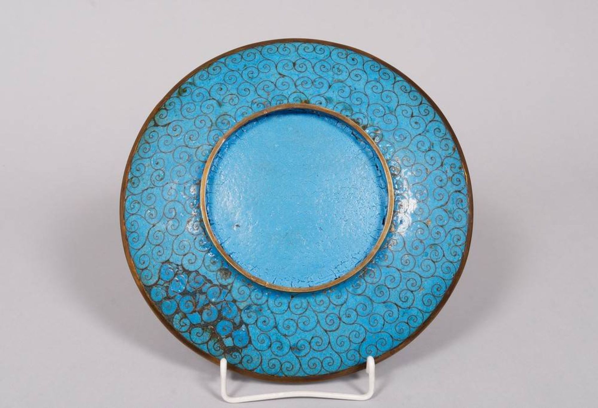 Cloisonné plate, China, early 20th C. - Image 3 of 3