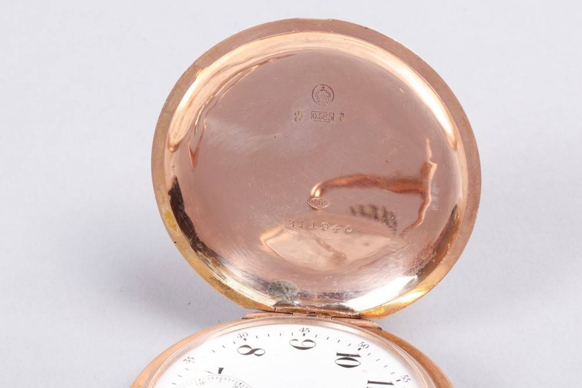 IWC Savonette pocket watch, around 1910, 585 gold - Image 5 of 7