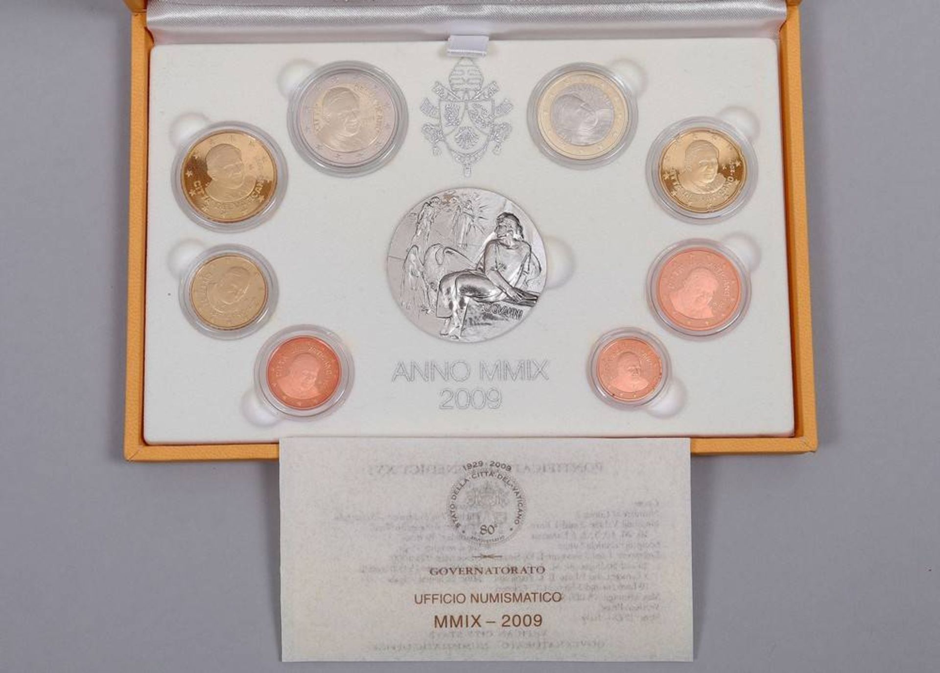 Vatican 2009, coin set / KMS with silver medal the Evangelists 