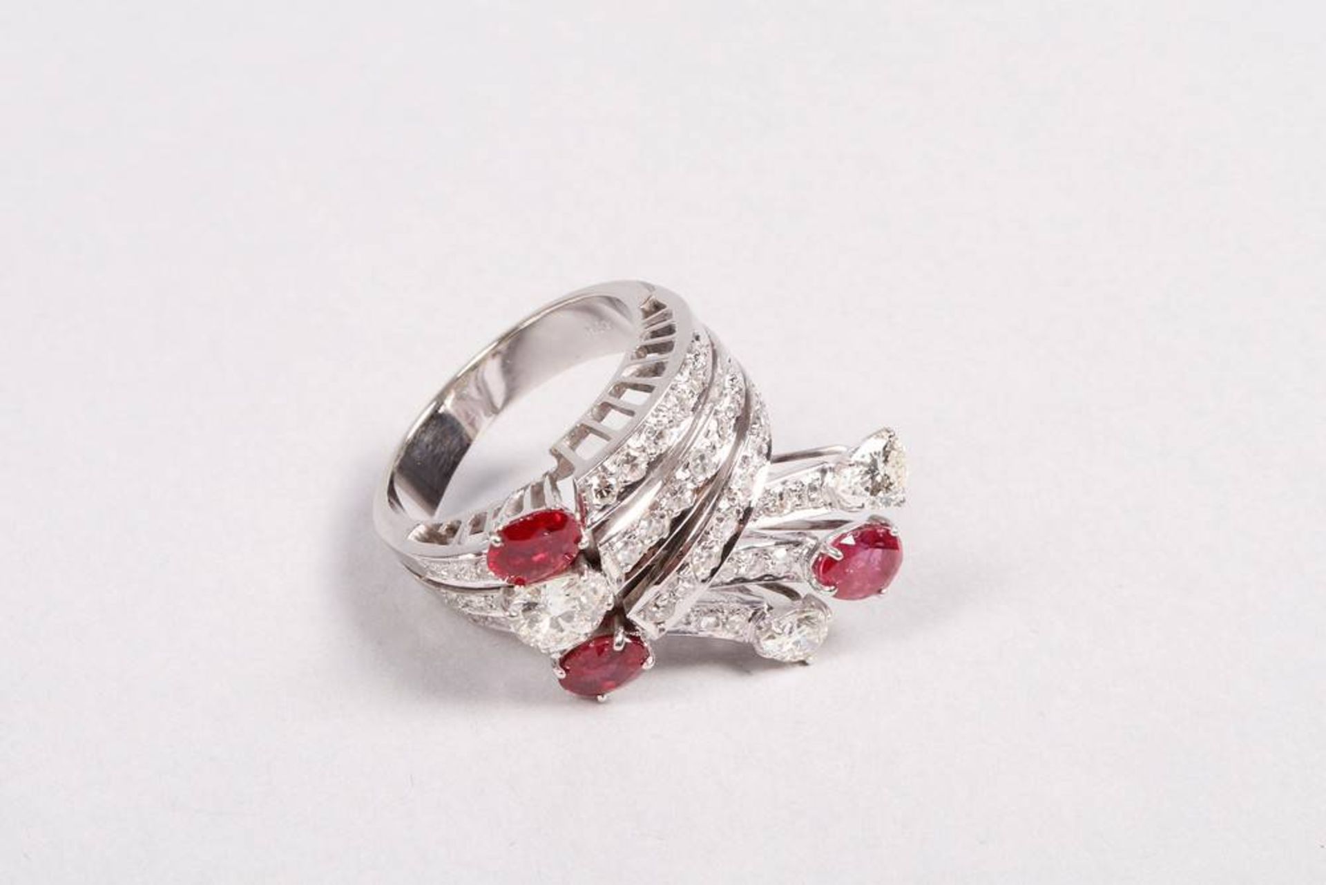 Art Deco ring, 585 white gold - Image 2 of 6