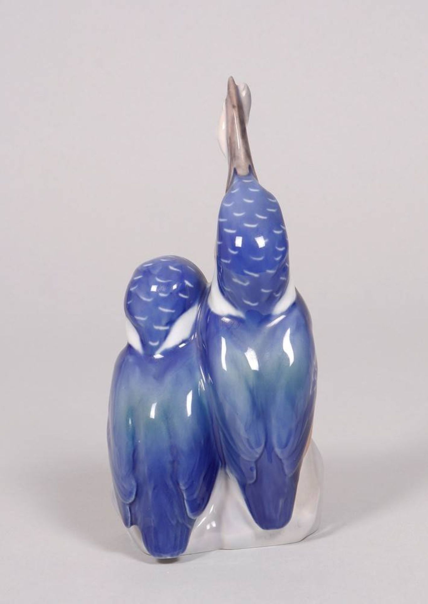 Kingfishers, design c. 1915 by Peter Herold for Royal Copenhagen, Denmark, manufactured in 1975/79 - Image 4 of 7