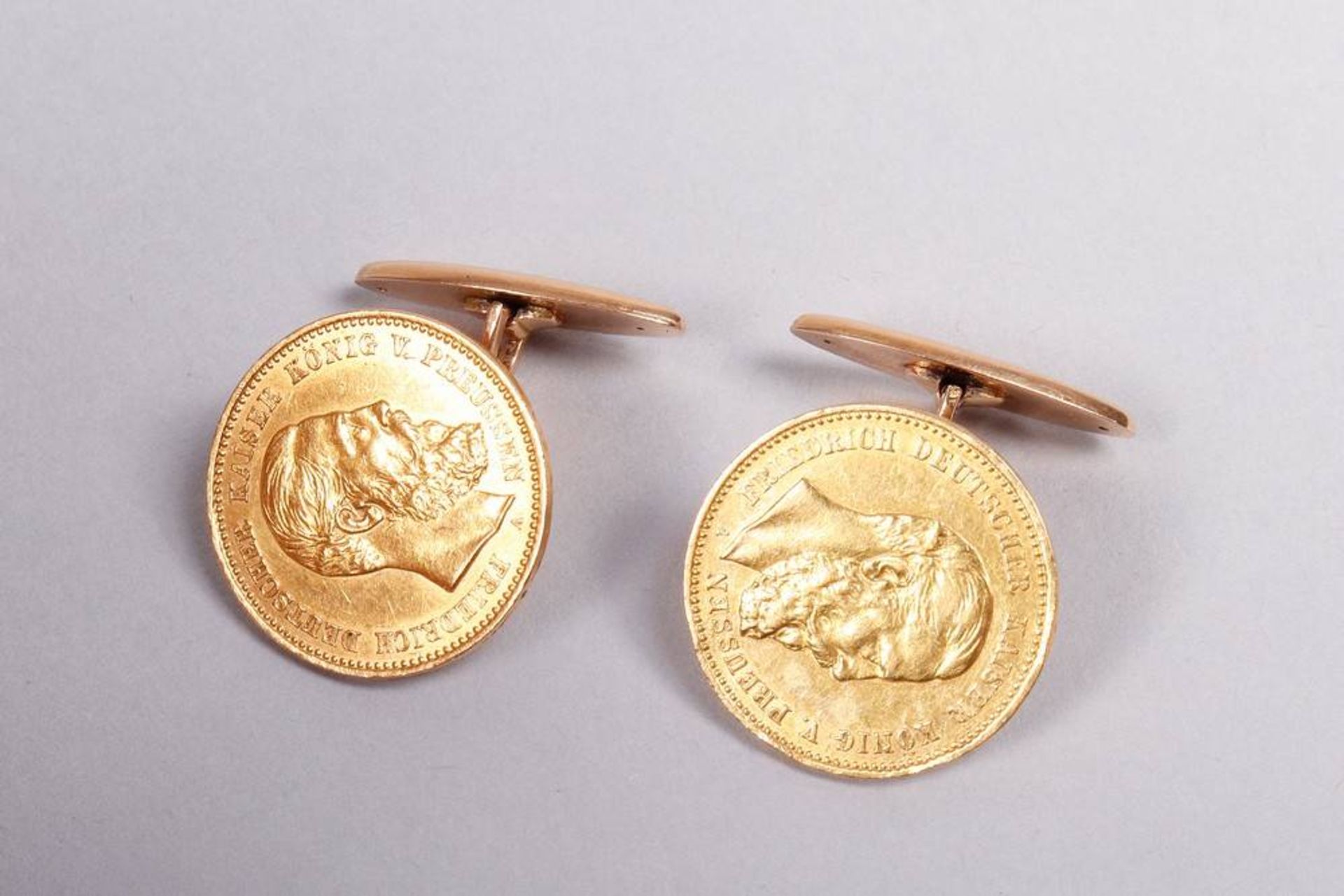 Cufflinks, 585 yellow gold - Image 2 of 3