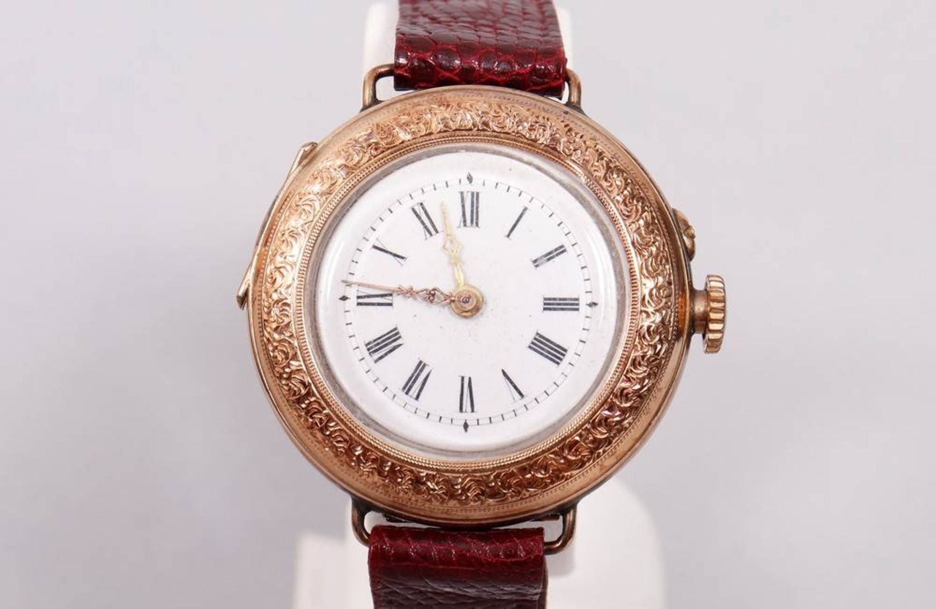 Wrist watch, 585 GG, 1st half 20th C. - Image 3 of 5