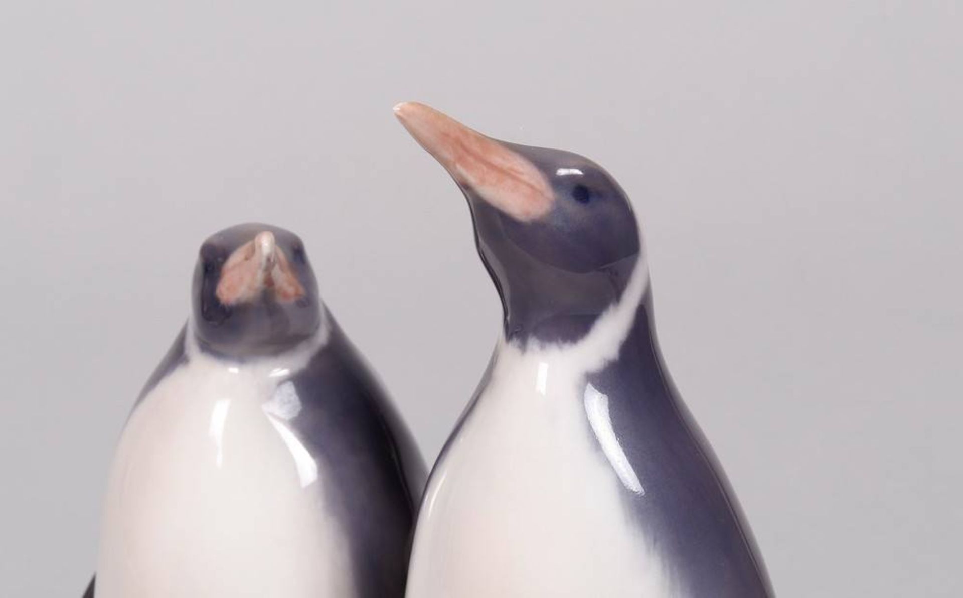 A pair of large penguins, designed 1914 by Theodor Madsen for Royal Copenhagen, Denmark, manufactur - Image 2 of 6