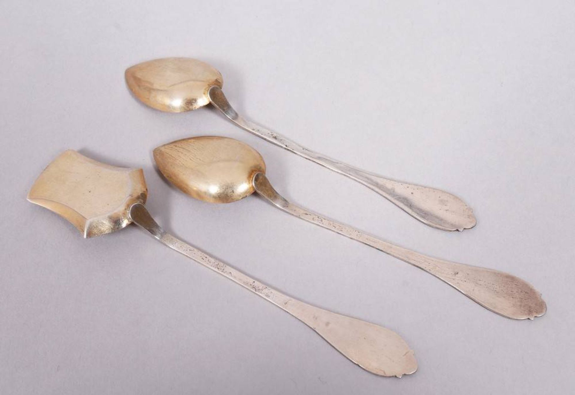 Set of grapefruit spoons in box, silver, France, c. 1900 - Image 5 of 5