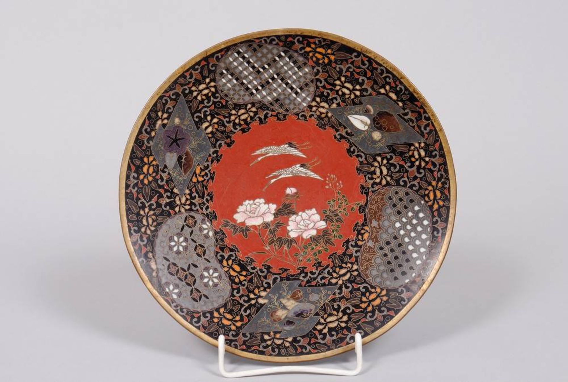 Cloisonné plate, China, early 20th C.