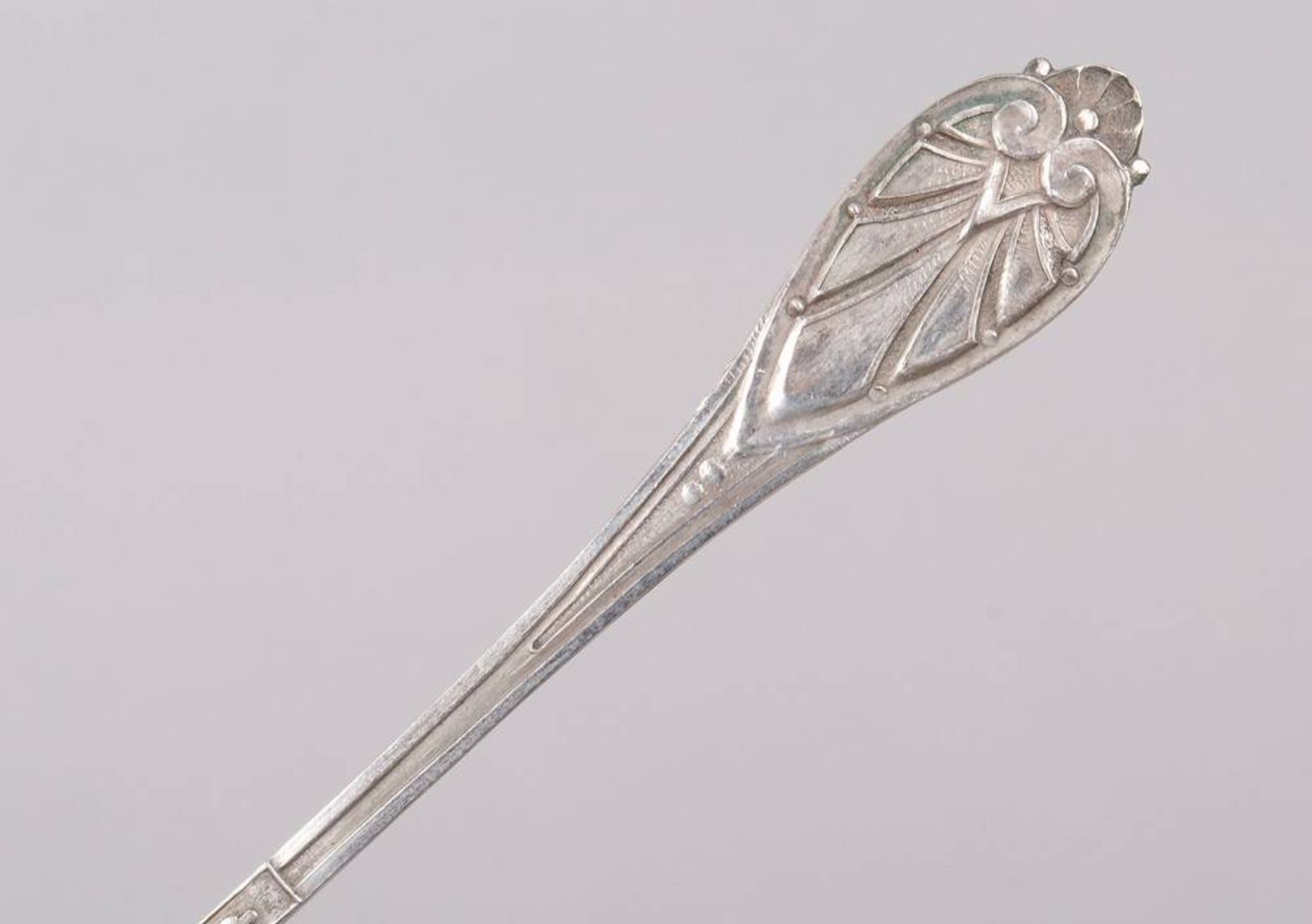 Set of grapefruit spoons in box, silver, France, c. 1900 - Image 3 of 5