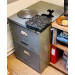 A Triumph steel filing cabinet; another similar (2)