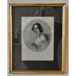 Two framed prints of ladies