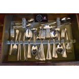 A quantity of flatware including a 8 setting EPNS set by Cooper Ludlam and assorted other items.