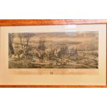 a framed engraving entitled 'The Chase of the Roebuck' by H Alken and R G Reeve.