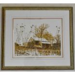 A framed and glazed limited edition print entitled 'Early Winter' by R Ehrlich, no 90/375.