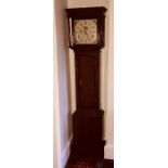 A George III late 18th Century oak and mahogany longcase clock by Wainwright of Nottingham, circa